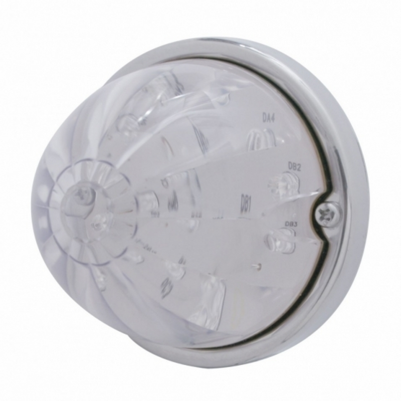 United Pacific 17 LED Dual Function Watermelon Flush Mount Kit With Low Profile Bezel Red LED/Clear Lens 39785