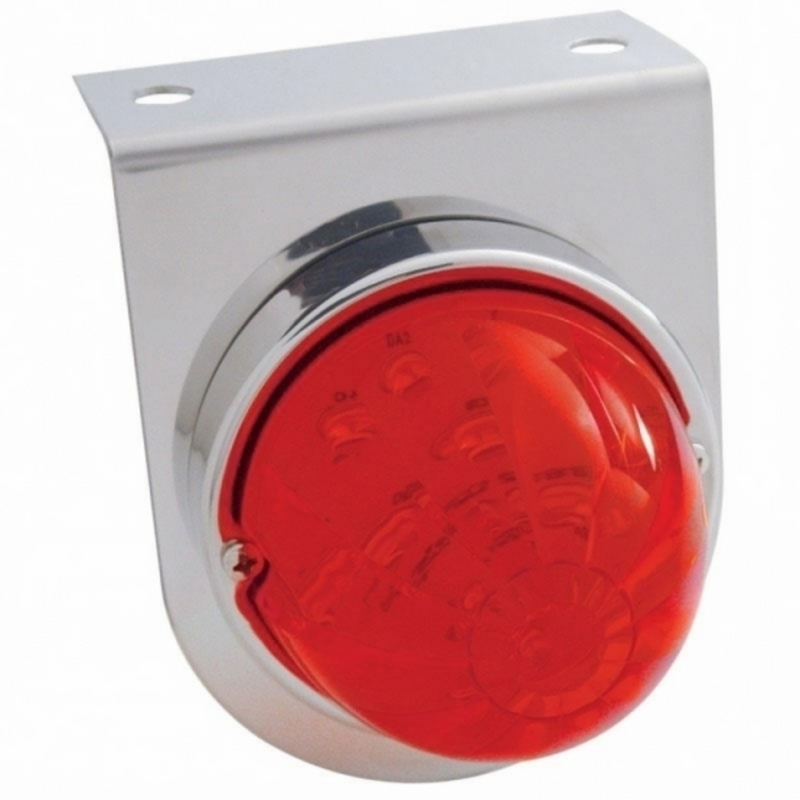 United Pacific Stainless Light Bracket With 17 LED Dual Function Watermelon Lights Red LED/Red Lens 39787