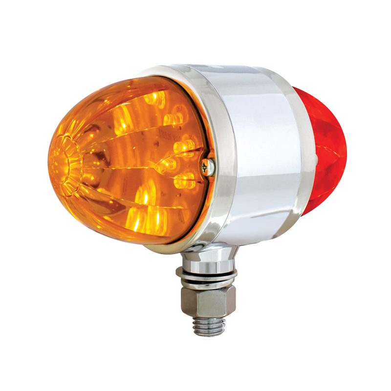 United Pacific 34 LED Dual Function Watermelon Double Face Light Amber & Red LED/Amber & Red Lens 39798