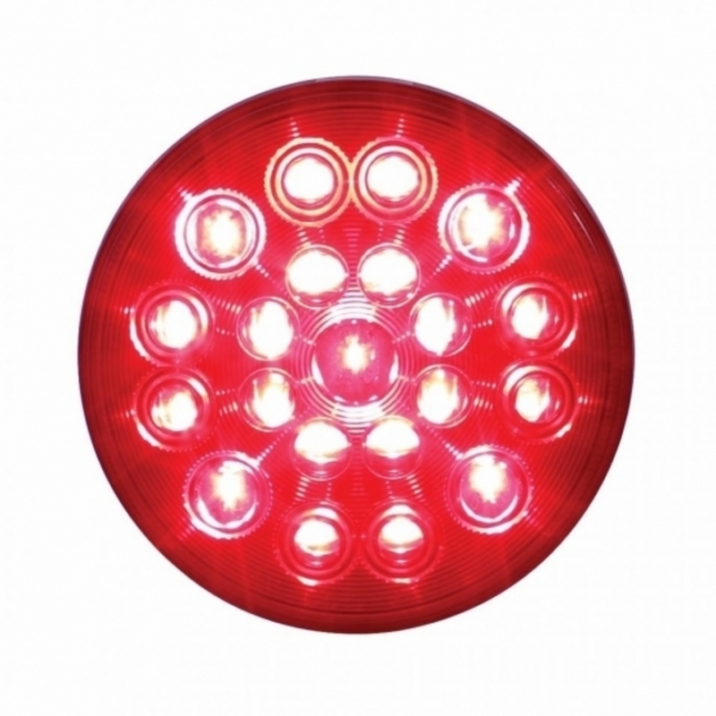 United Pacific 21 LED "Competition Series" 4" Round Light (Stop, Turn & Tail) Red LED/Red Lens 39821