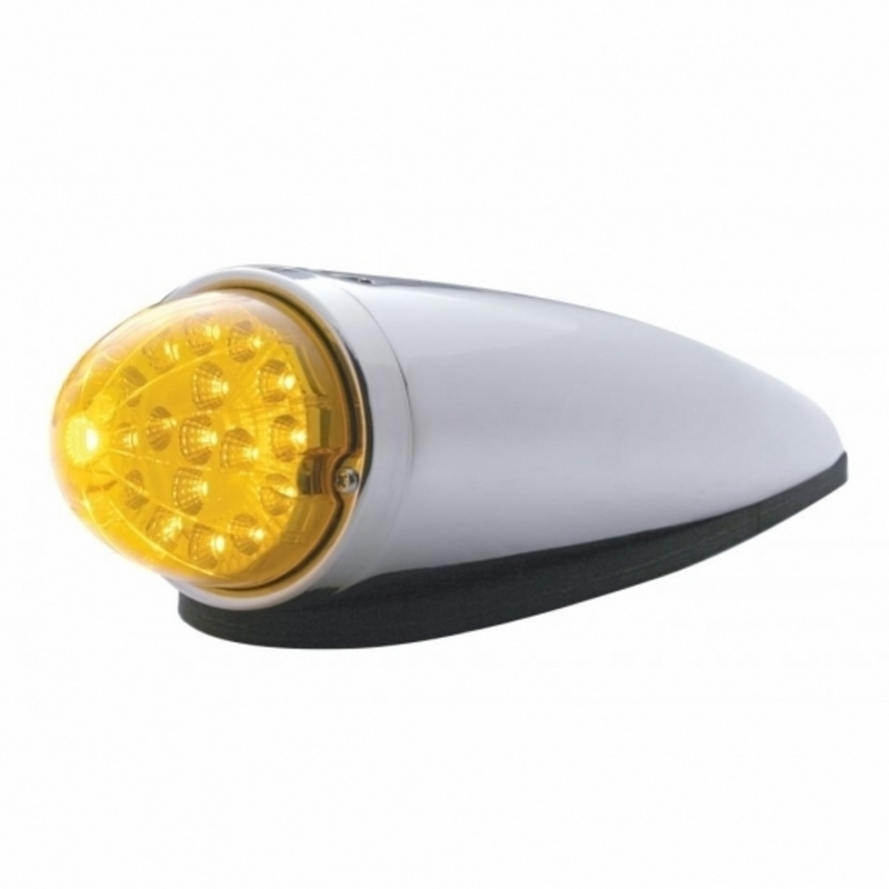 United Pacific 17 LED Dual Function Watermelon Clear Reflector Cab Light Kit With Die-Cast Housing -Amber LED & Lens 39828