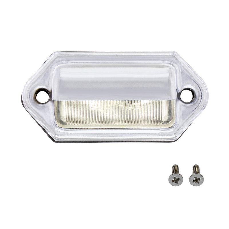 United Pacific 2 White LED Chrome License Plate Light/Utility Light Competition Series 39909