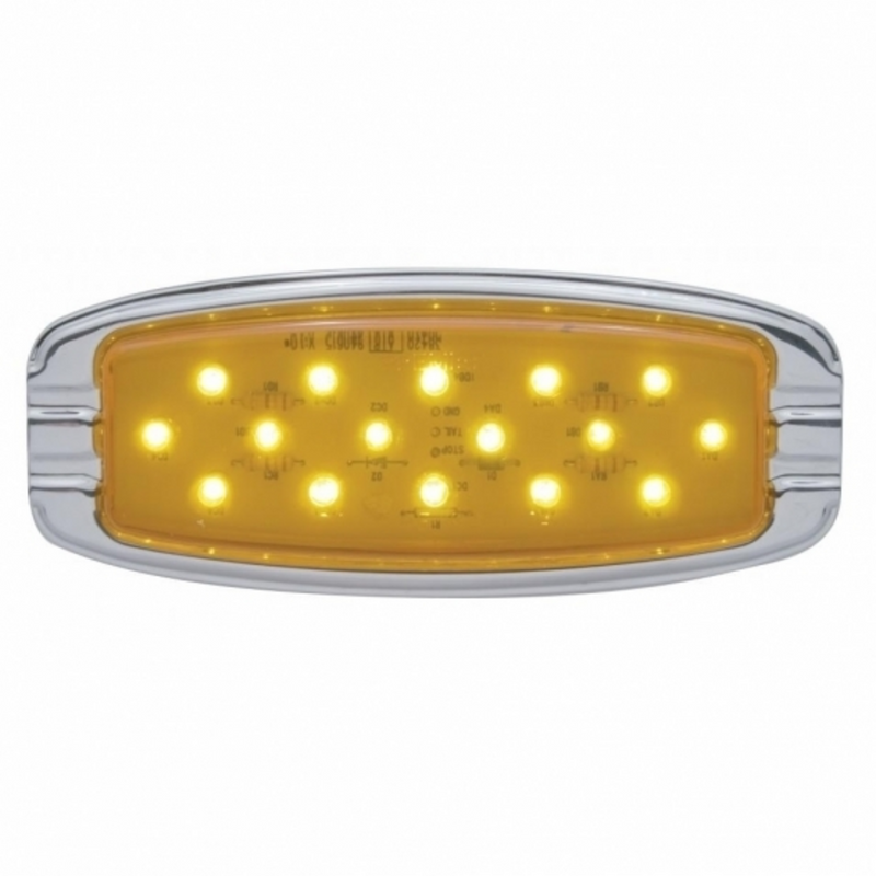 United Pacific 16 LED Retro Light (Clearance/Marker) Flush Mount Amber LED/Amber Lens 39939