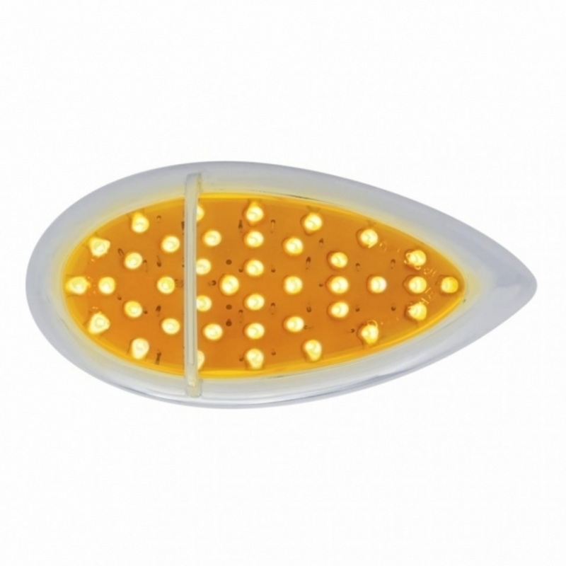 United Pacific 39 LED Flush Mount "Teardrop" Turn Signal Light Amber LED/Amber Lens 39943