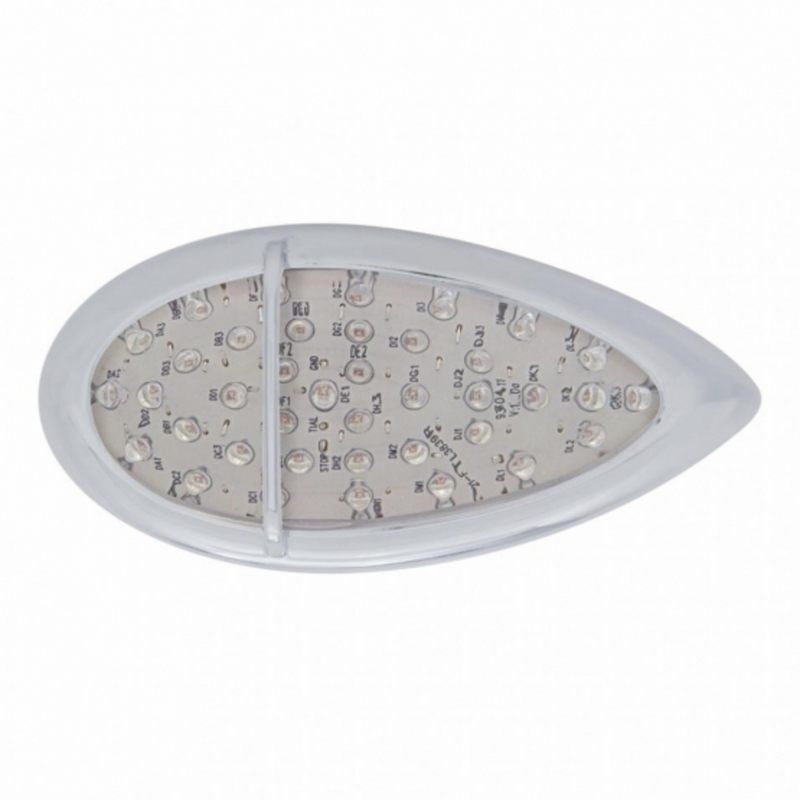 United Pacific 39 LED Flush Mount "Teardrop" Turn Signal Light Amber LED/Clear Lens 39945
