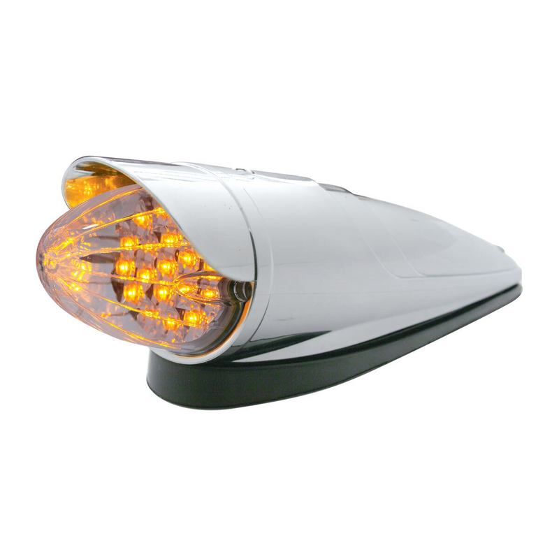 United Pacific 19 LED Reflector Grakon 1000 Cab Light Kit With Visor Amber LED/Clear Lens 39959