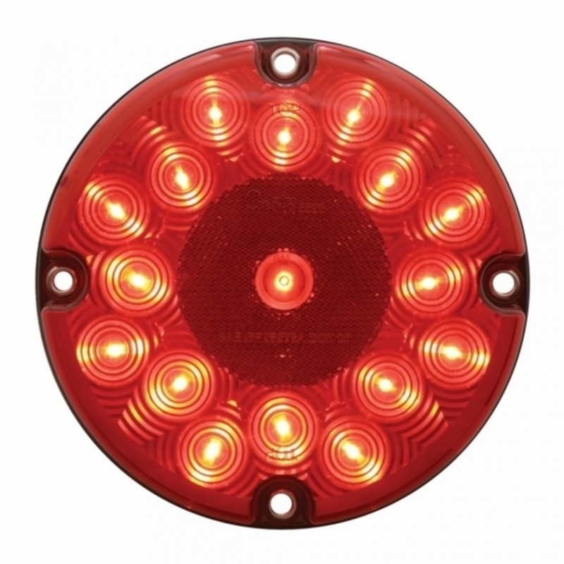 United Pacific 17 LED 7" Light (Stop, Turn & Tail) Red LED/Red Lens (Bulk) 39961B