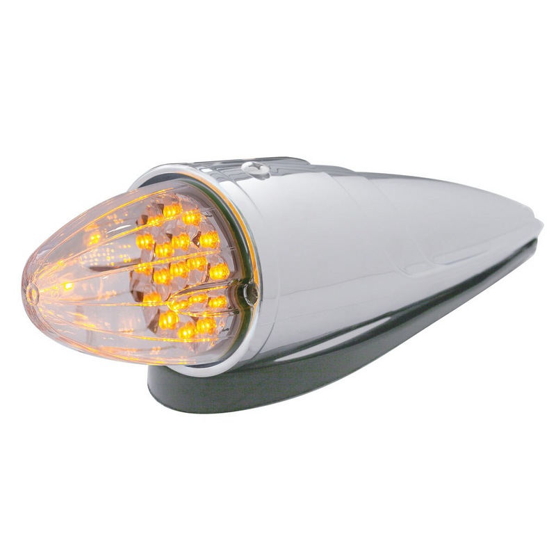 United Pacific 19 LED Reflector Grakon 1000 Style Cab Light Kit Amber LED/Clear Lens 39967