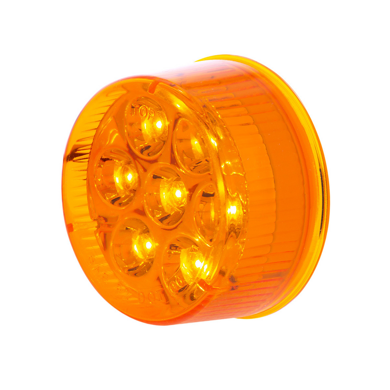 United Pacific 7 LED 2" Round Light (Clearance/Marker) Amber LED/Amber Lens 39984