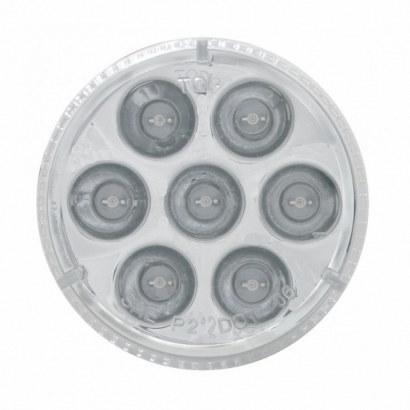 United Pacific 7 LED 2" Round Light (Clearance/Marker) Amber LED/Clear Lens 39986