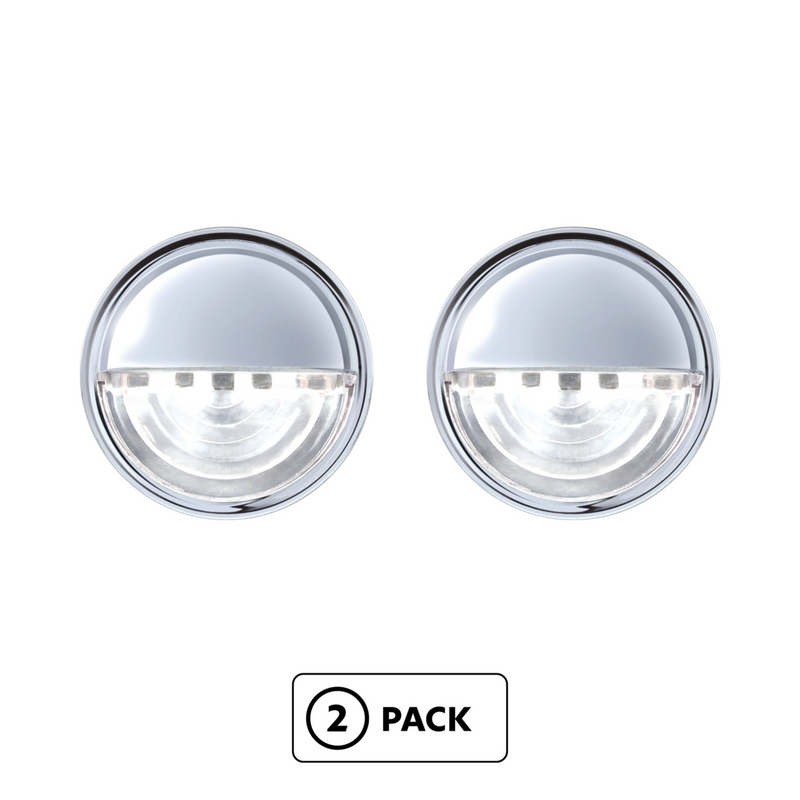 United Pacific 4 LED Round License Light White LED (2-Pack) 39995P2