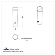 United Pacific Short Toggle Switch Extension with Color Crystal for Peterbilt