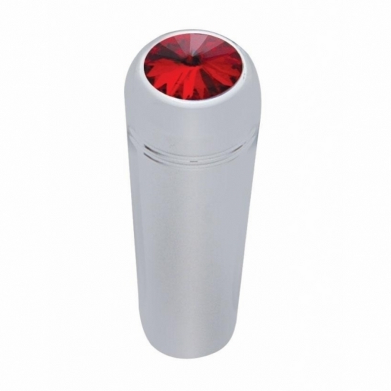United Pacific 1-7/8" Short Aluminum Toggle Switch Extension With Crystal For Kenworth Red Crystal (2-Pack) 40018P