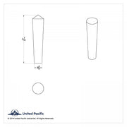 United Pacific Chrome Toggle Switch Extension for Peterbilt (4 Pack)