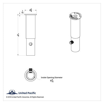United Pacific Aluminum 44-MAG Casing Style Toggle Switch Extensions for Peterbilt (2 Pack)