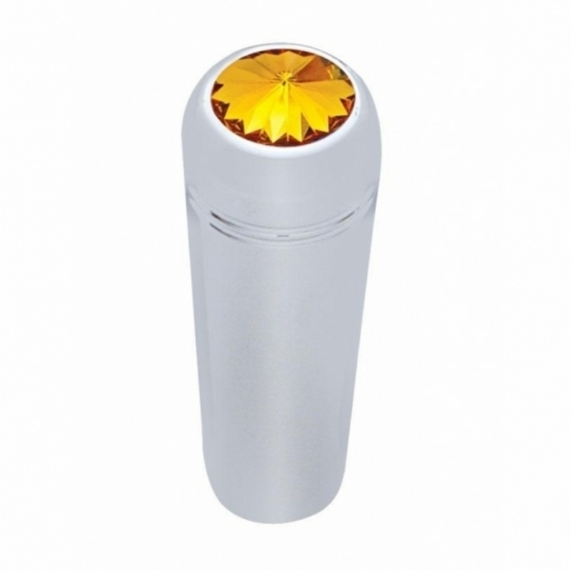 United Pacific 1-7/8" Short Aluminum Toggle Switch Extension With Crystal For Kenworth Amber Crystal 40156