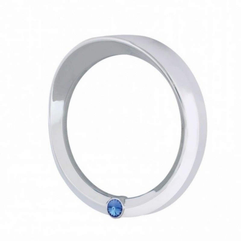 United Pacific Signature Series Speed/Tachometer Gauge Cover With Visor For 2006+ Peterbilt -Blue Crystal 40638