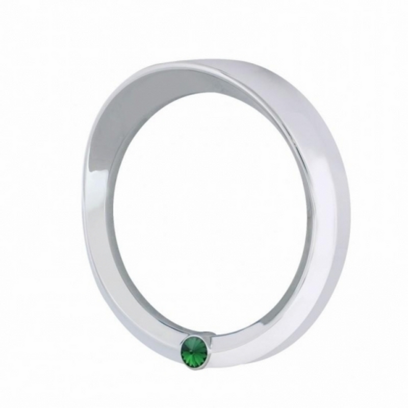 United Pacific Signature Series Speed/Tachometer Gauge Cover With Visor For 2006+ Peterbilt -Green Crystal 40640