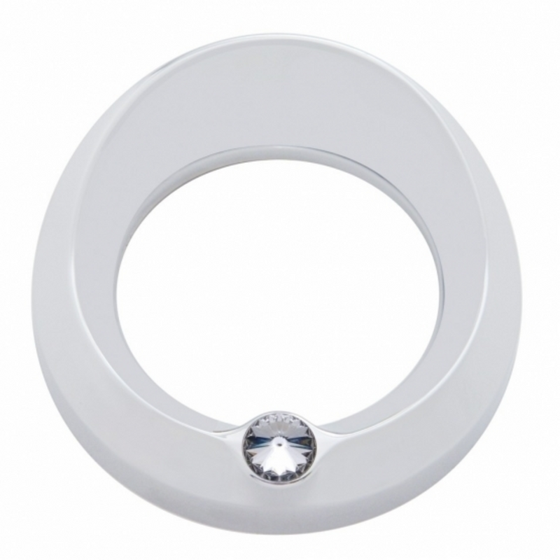 United Pacific Signature Series Gauge Cover With Visor & Crystal For 3-3/4" DIA Speed/Tachometer Gauge Clear Crystal 40667