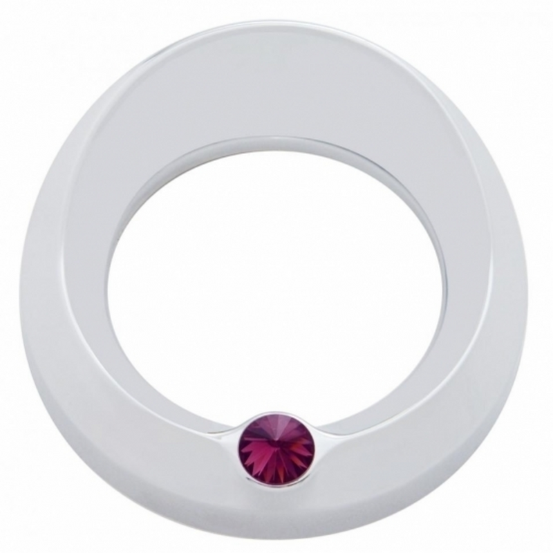 United Pacific Signature Series Gauge Cover With Visor & Crystal For 3-3/4" DIA Speed/Tachometer Gauge Purple Crystal 40669