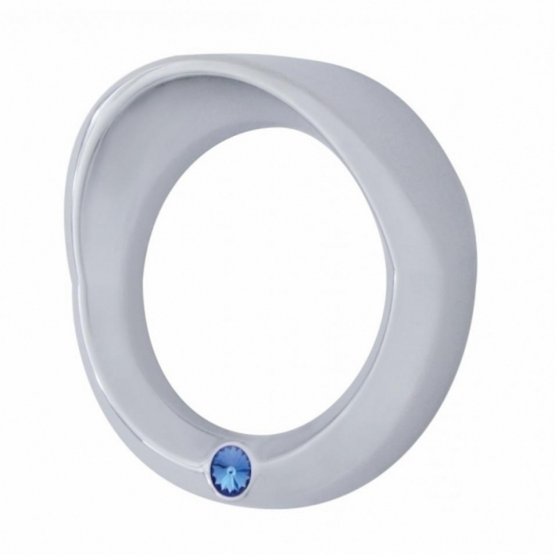 United Pacific Signature Series Small Gauge Cover With Visor For 2006+ Peterbilt Blue Crystal 40680