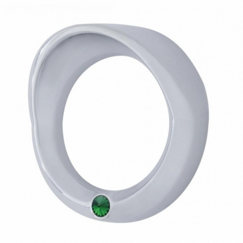 United Pacific Signature Series Small Gauge Cover With Visor For 2006+ Peterbilt Green Crystal 40682