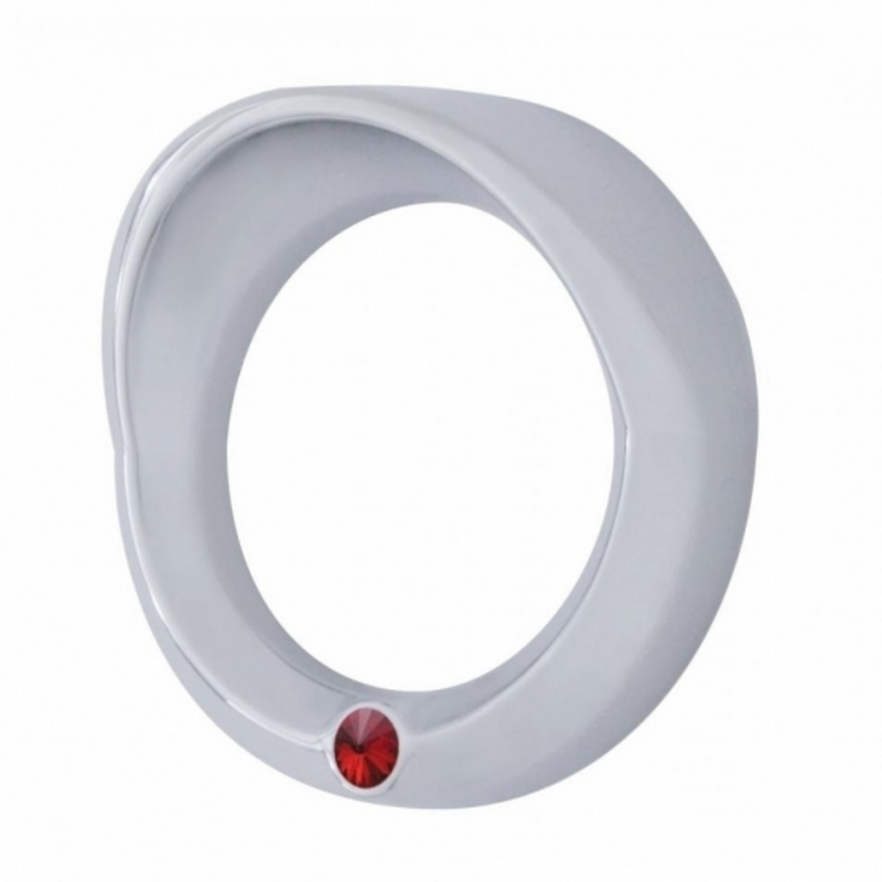 United Pacific Signature Series Small Gauge Cover With Visor For 2006+ Peterbilt Red Crystal 40684