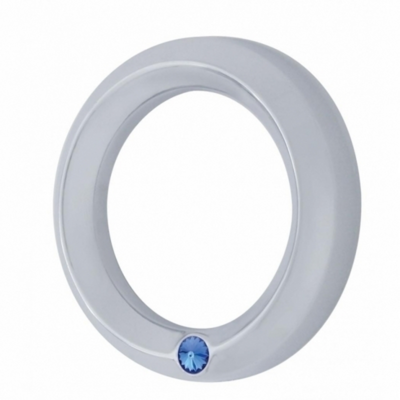 United Pacific Signature Series Small Gauge Cover For 2006+ Peterbilt Blue Crystal 40687