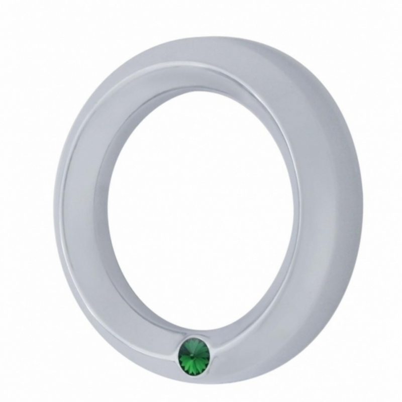 United Pacific Signature Series Small Gauge Cover For 2006+ Peterbilt Green Crystal 40689