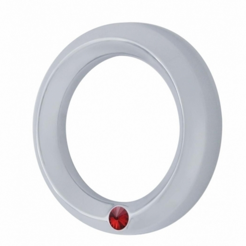 United Pacific Signature Series Small Gauge Cover For 2006+ Peterbilt Red Crystal 40691