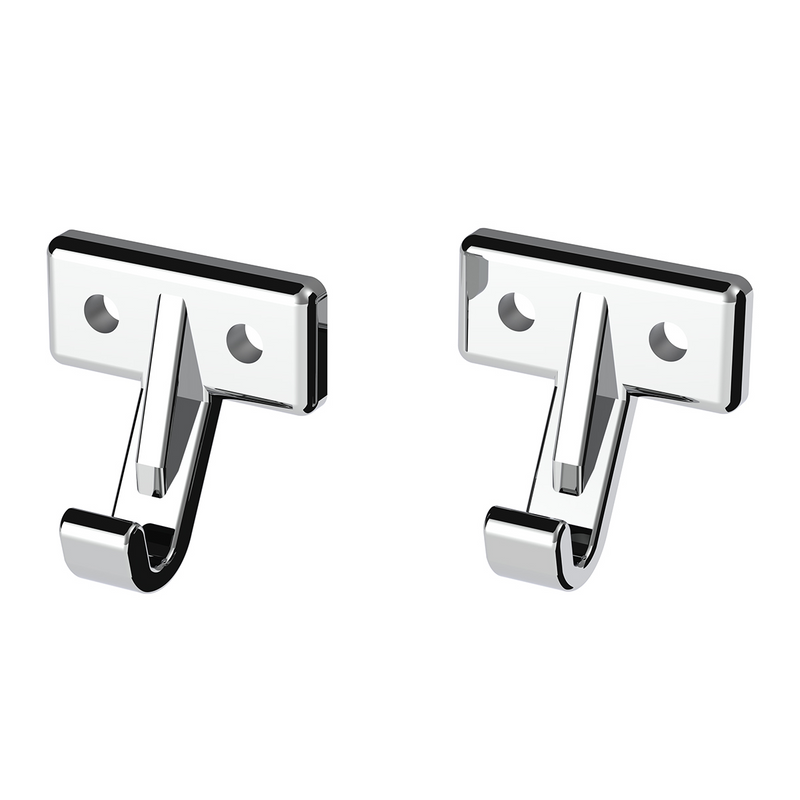 United Pacific Chrome Plastic Sun Visor Hooks For Kenworth W900 (1990-2005) And T800/T600 (1986-2005) (2-Pack) 40862