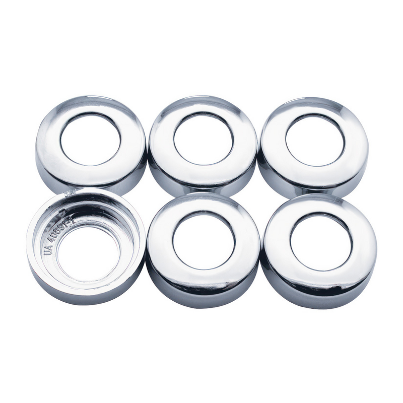 United Pacific Chrome Plastic Toggle Switch Nut Covers For Diameter Round Nut (6-Pack) 40891