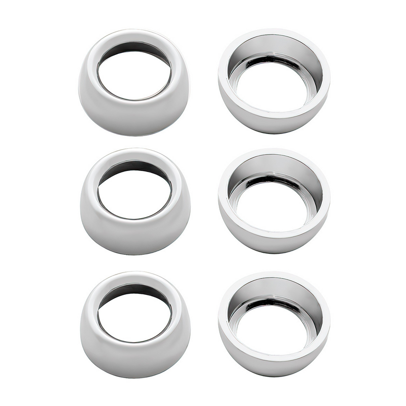 United Pacific Chrome Plastic Toggle Switch Nut Cover For Freightliner (Card Of 6) 40893