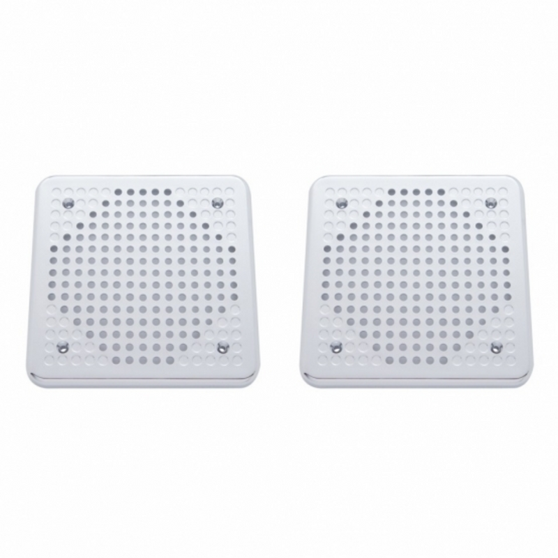 United Pacific Chrome 5-5/8" Square Speaker Cover For Various Kenworth Models (Pair) 40911