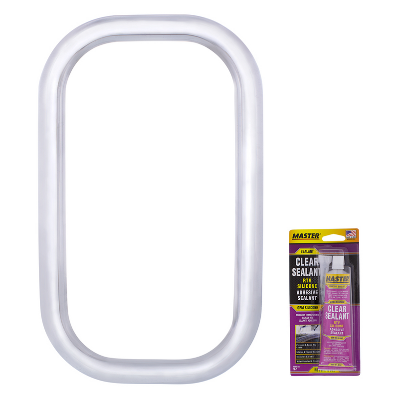 United Pacific Chrome Exterior View Window Trim For Freightliner Classic (1989-2010) Includes Adhesive 40946