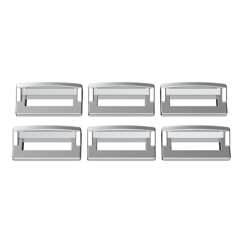 United Pacific Chrome Plastic Switch Label Covers With Visor For 2001 & Older Peterbilt (6-Pack) 40956