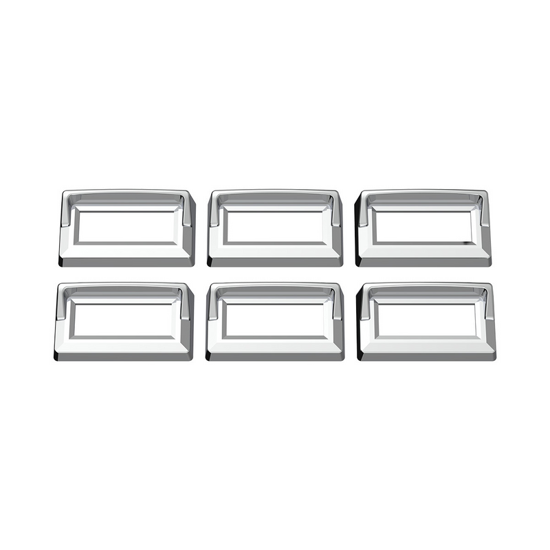 United Pacific Chrome Plastic Switch Label Covers With Visor For 2005 & Older Kenworth (6-Pack) 40957