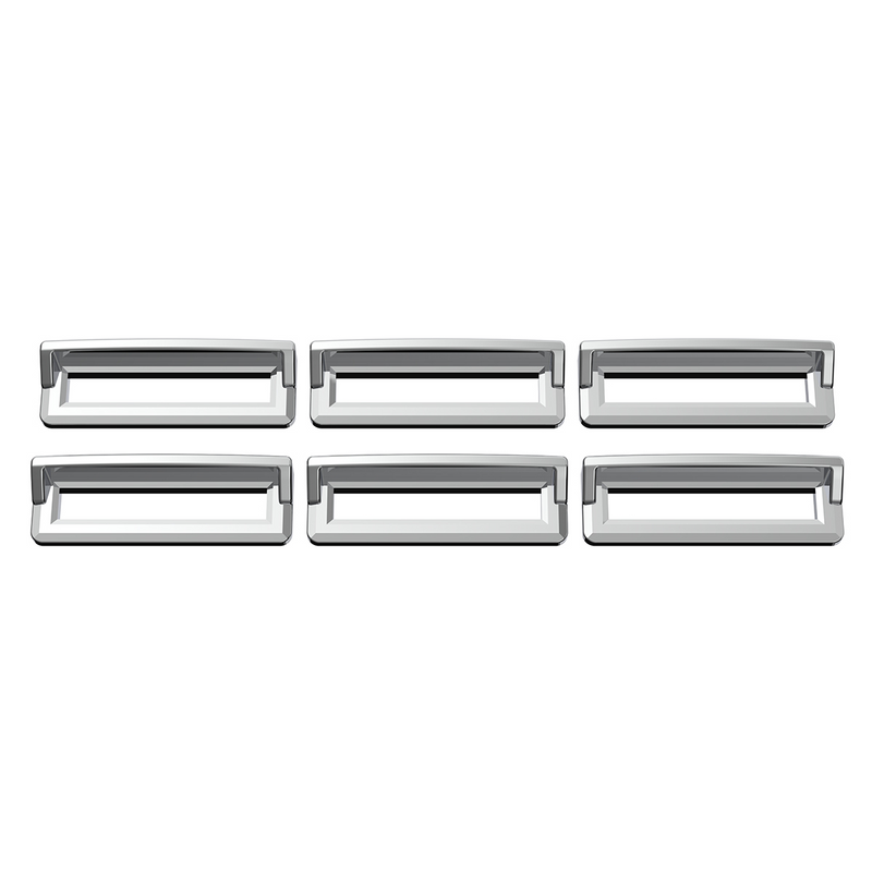 United Pacific Chrome Plastic Indicator Label Covers With Visor For Freightliner Classic/FLD (6 Pack) 40958