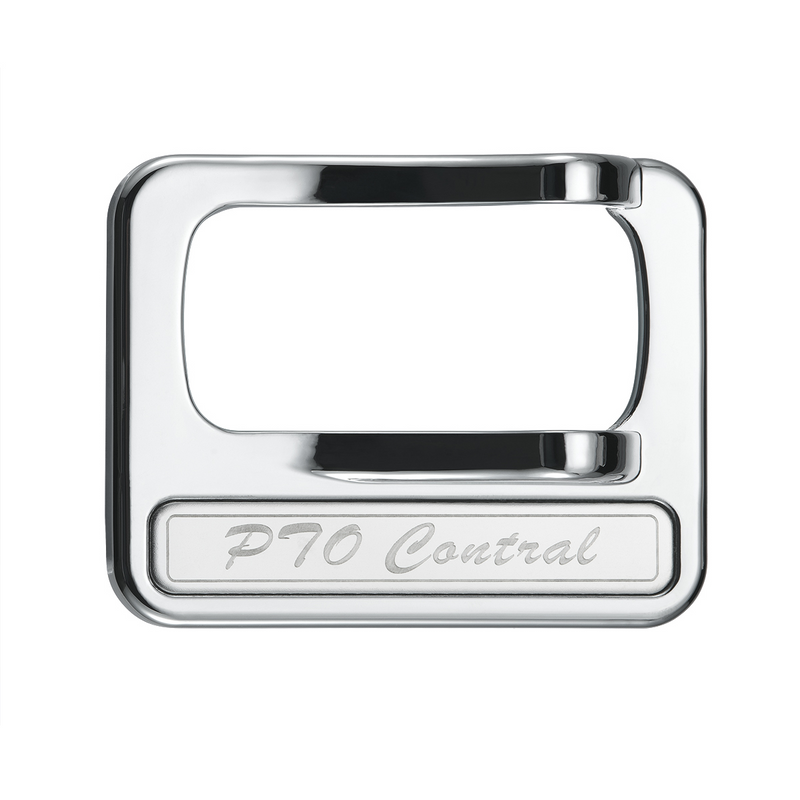 United Pacific Chrome Plastic Rocker Switch Cover With Stainless Plaque For Peterbilt PTO Control 40974