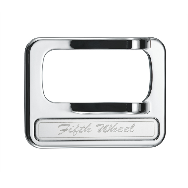 United Pacific Chrome Plastic Rocker Switch Cover With Stainless Plaque For Peterbilt Fifth Wheel 40976