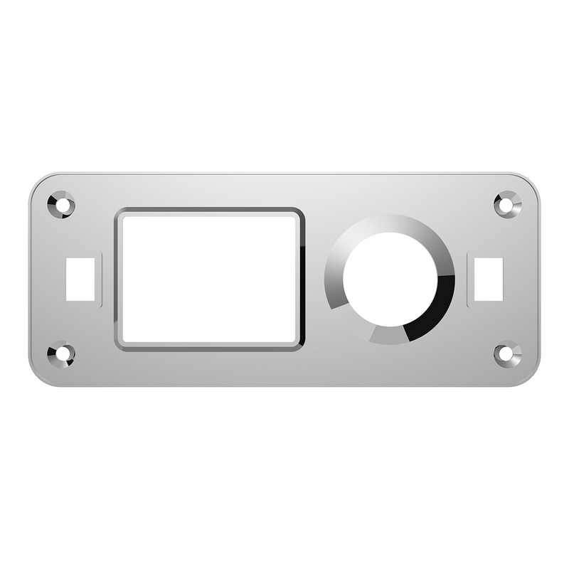 United Pacific Chrome Plastic Dome Light Cover With Swivel Light Hole For Peterbilt 386 (2006-2010) & 387 (1999-2010) 40980