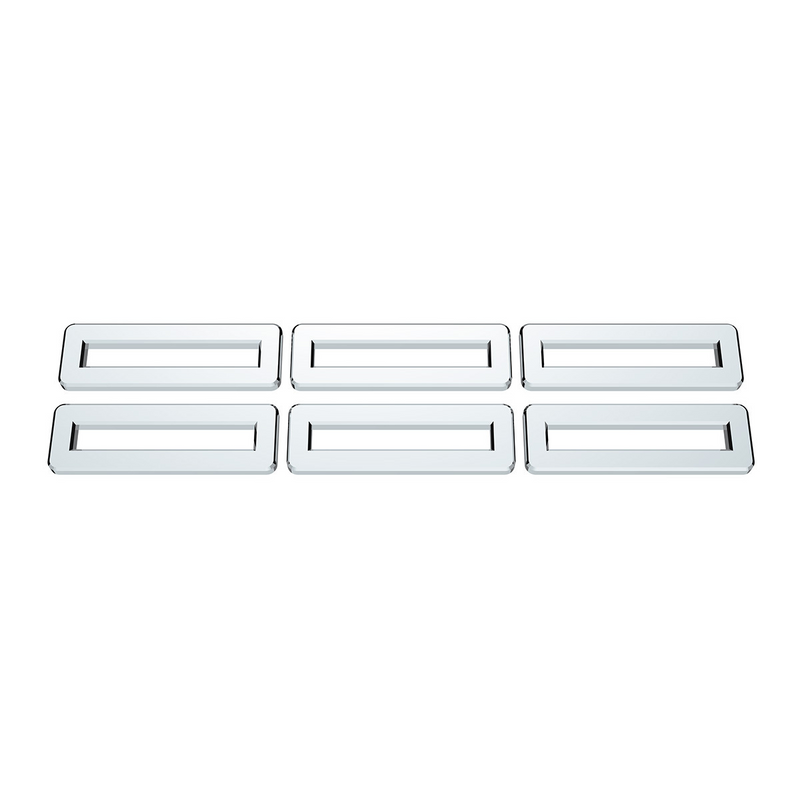 United Pacific Chrome Plastic Indicator Label Trim For Freightliner Classic/FLD (6 Pack) 41001