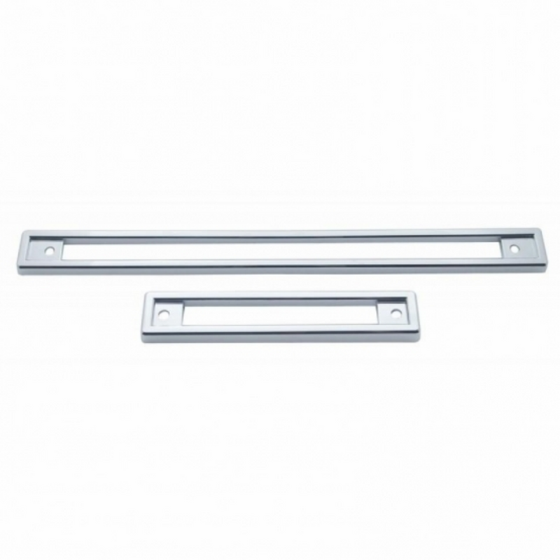 United Pacific Chrome Plastic Warning Light Panel Bezel 2 Piece Set For 1991-2000 Peterbilt 379/378/377 41011
