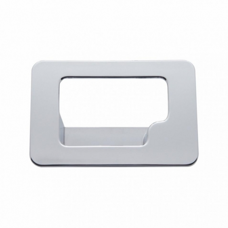 United Pacific Chrome Plastic Glove Box Latch Trim For Peterbilt 389 (2008+), 387 (2001-2010), & Kenworth T600 (2002-2006) 41084