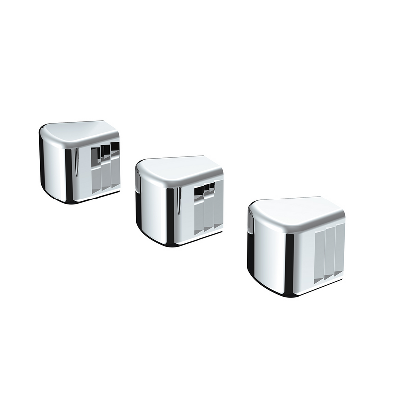United Pacific Chrome Plastic A/C & Heater Slider Control Knob For Kenworth/Freightliner Plain (Card Of 3) 41090