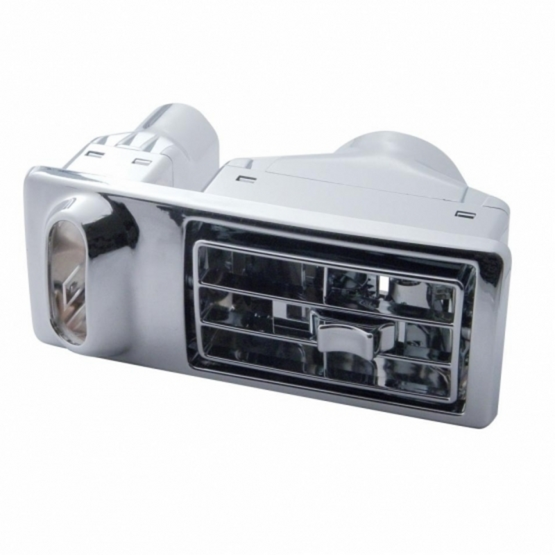 United Pacific Chrome Plastic A/C Vent For 2002-2005 Kenworth W900/T800/T600 Driver 41105