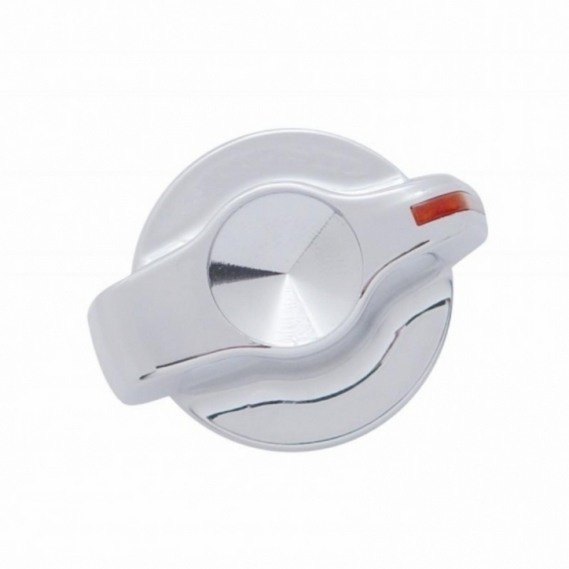 United Pacific Chrome Plastic A/C Control Knob with Crystal- Indented 41122