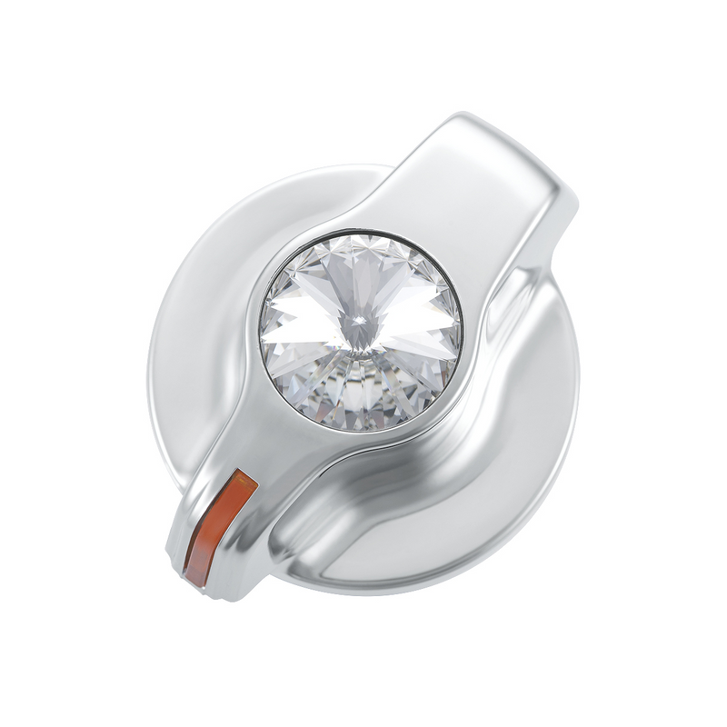 United Pacific Chrome Plastic A/C Control Knob With Crystal Clear Crystal 41125