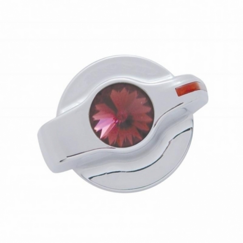 United Pacific Chrome Plastic A/C Control Knob With Crystal Purple Crystal 41127