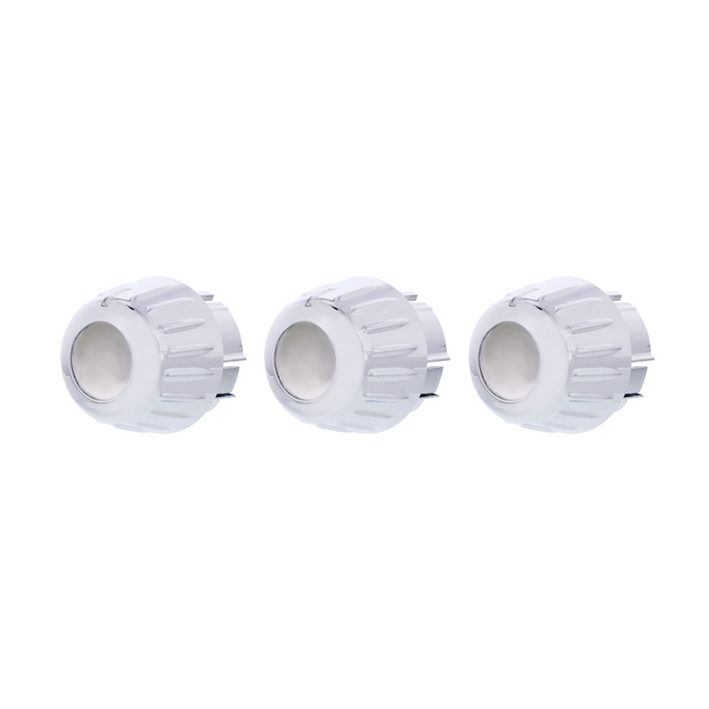 United Pacific Chrome Outer A/C Control Knob Set For 2006+ Kenworth (Card of 3) 41132